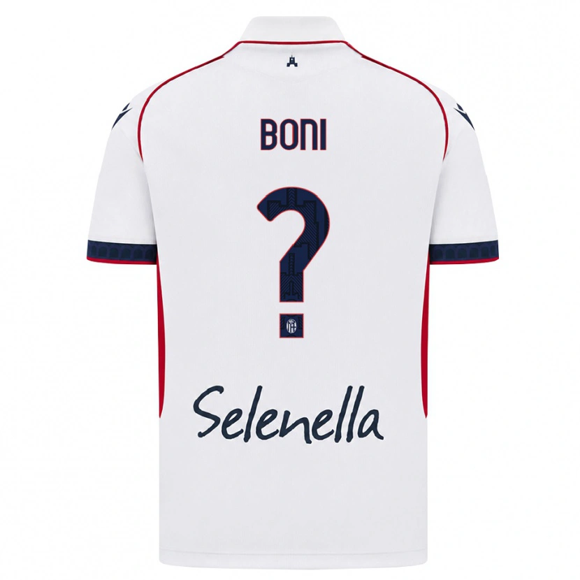 DanxenメンズMattia Boni#0ホワイト レッド ロイヤルブルーアウェイシャツ2026/27ジャージーユニフォーム