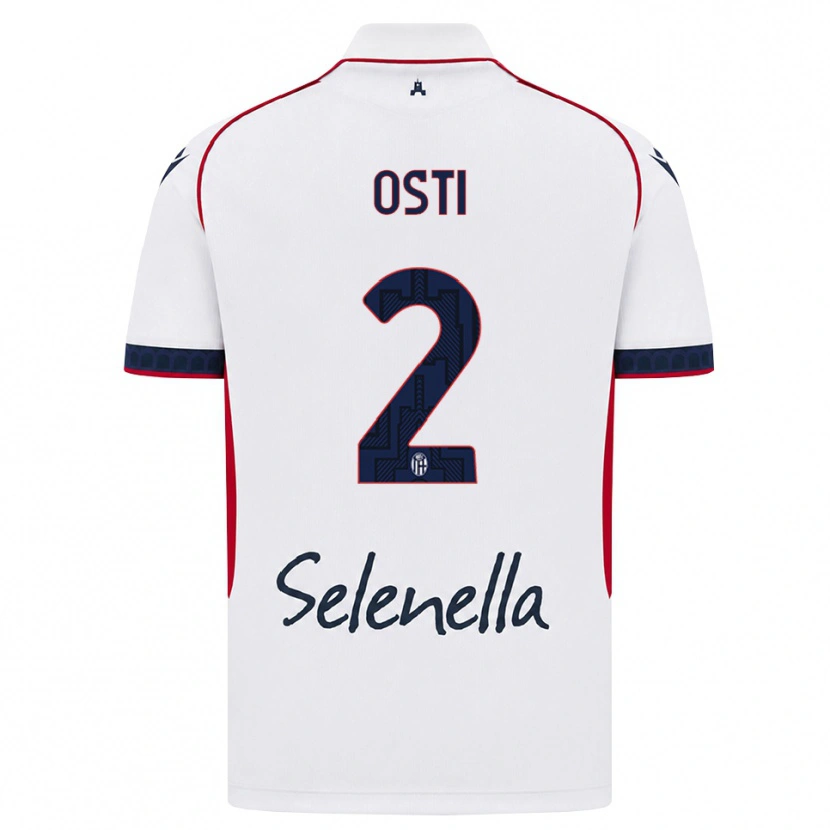 DanxenメンズGabriele Osti#2ホワイト レッド ロイヤルブルーアウェイシャツ2026/27ジャージーユニフォーム