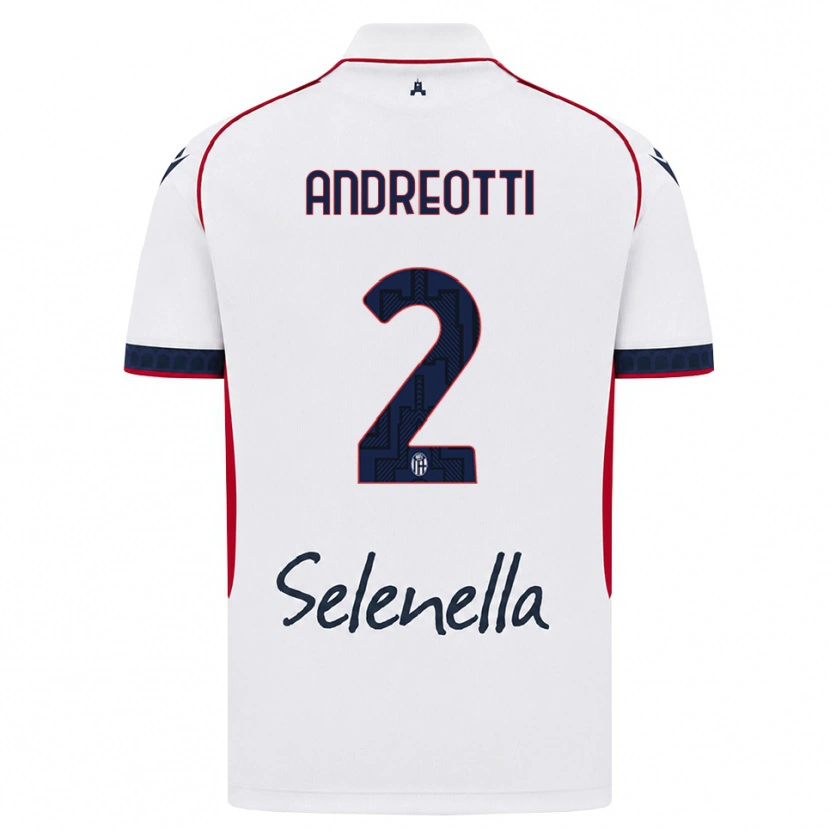 DanxenメンズMatteo Andreotti#2ホワイト レッド ロイヤルブルーアウェイシャツ2026/27ジャージーユニフォーム