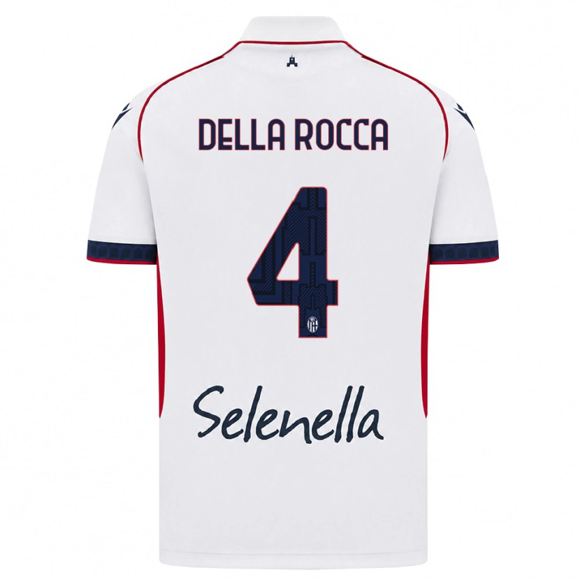 DanxenメンズManuel Della Rocca#4ホワイト レッド ロイヤルブルーアウェイシャツ2026/27ジャージーユニフォーム