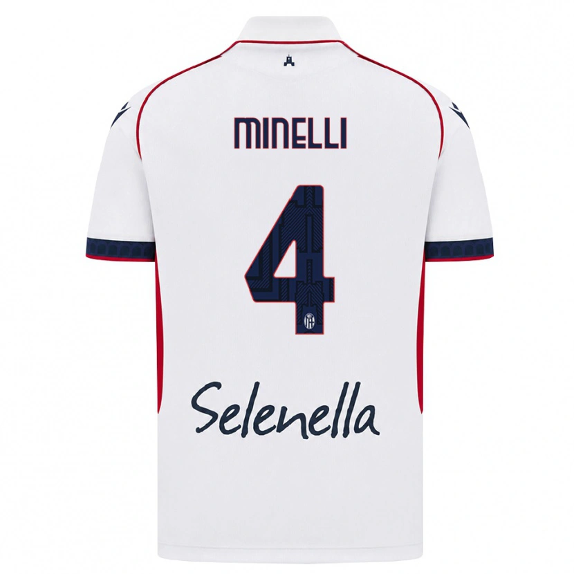DanxenメンズLeo Minelli#4ホワイト レッド ロイヤルブルーアウェイシャツ2026/27ジャージーユニフォーム