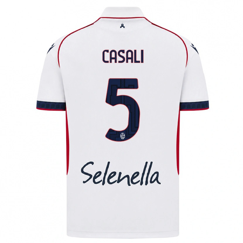 DanxenメンズGiacomo Casali#5ホワイト レッド ロイヤルブルーアウェイシャツ2026/27ジャージーユニフォーム