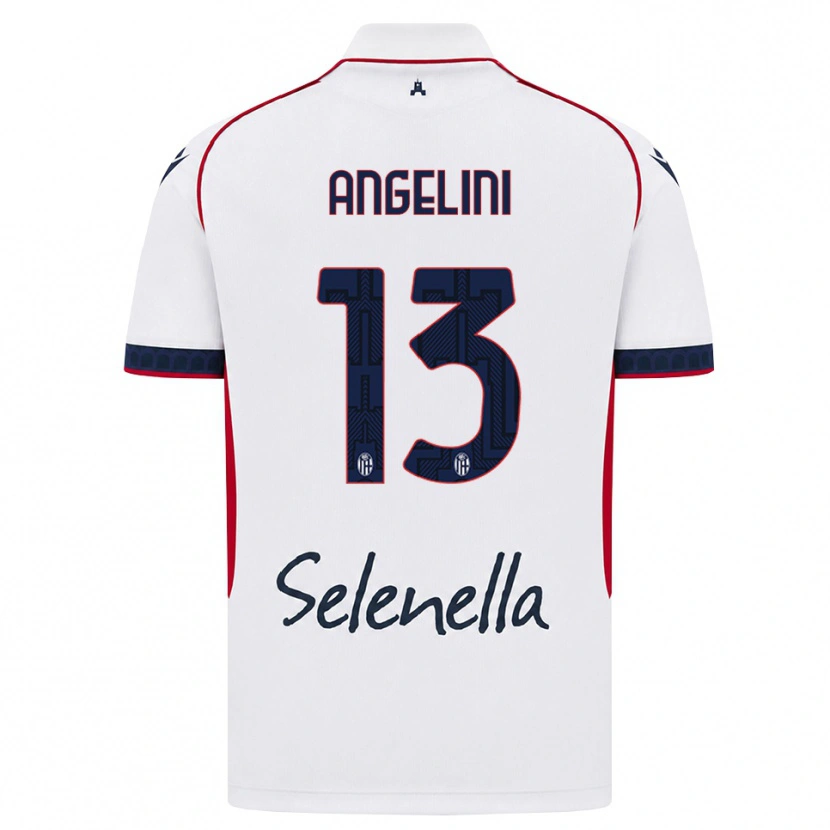 DanxenメンズRiccardo Angelini#13ホワイト レッド ロイヤルブルーアウェイシャツ2026/27ジャージーユニフォーム