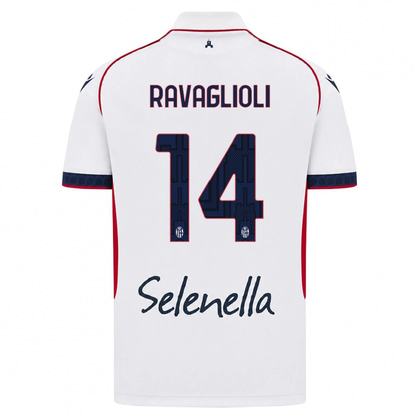 DanxenメンズTommaso Ravaglioli#14ホワイト レッド ロイヤルブルーアウェイシャツ2026/27ジャージーユニフォーム