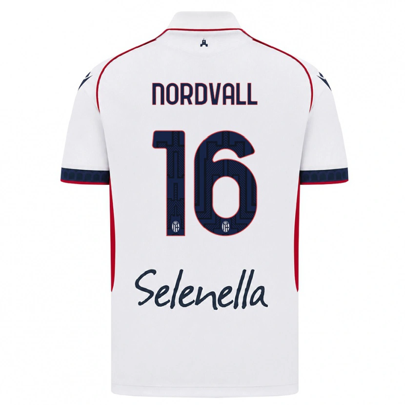 DanxenメンズOssian Nordvall#16ホワイト レッド ロイヤルブルーアウェイシャツ2026/27ジャージーユニフォーム