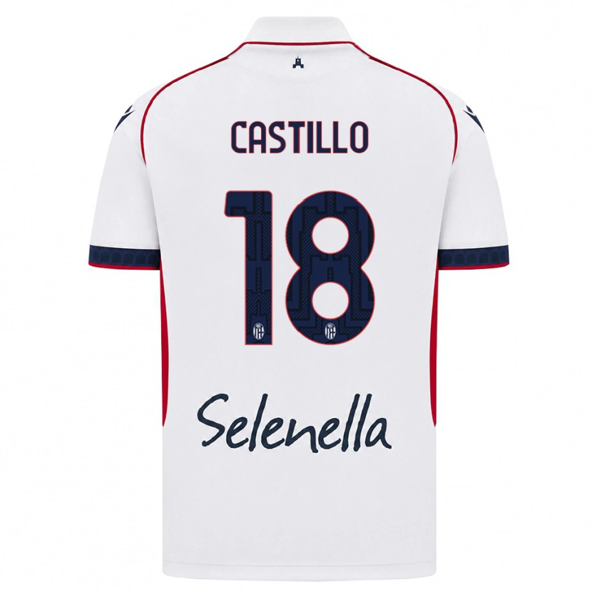DanxenメンズTomas Castillo#18ホワイト レッド ロイヤルブルーアウェイシャツ2026/27ジャージーユニフォーム