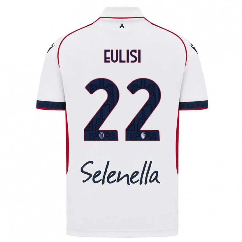 DanxenメンズGabriele Eulisi#22ホワイト レッド ロイヤルブルーアウェイシャツ2026/27ジャージーユニフォーム