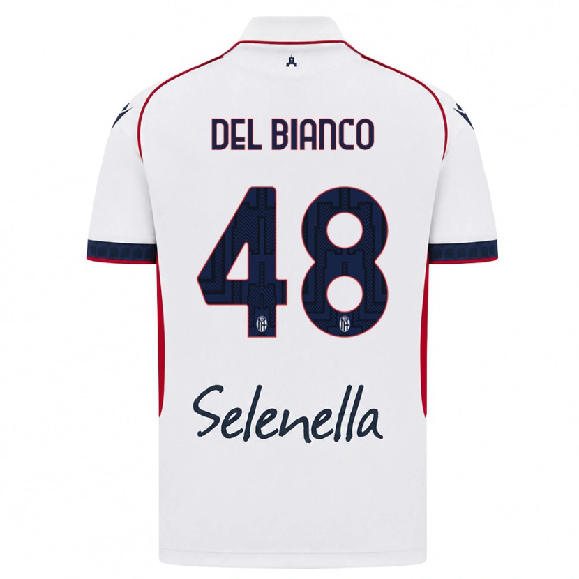 DanxenメンズRiccardo Del Bianco#48ホワイト レッド ロイヤルブルーアウェイシャツ2026/27ジャージーユニフォーム