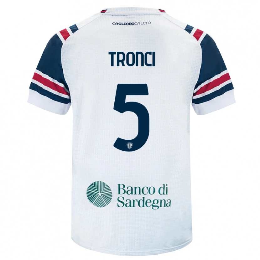 DanxenメンズLuca Tronci#5ホワイト レッド グリーンアウェイシャツ2026/27ジャージーユニフォーム