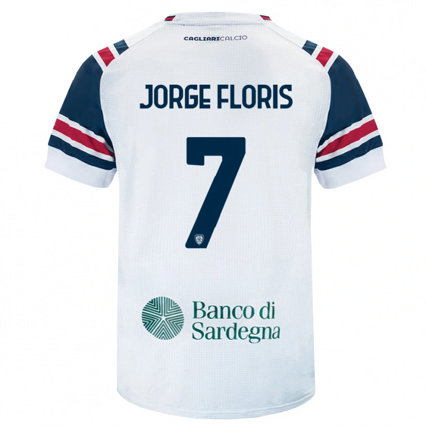 DanxenメンズNicolò Jorge Floris#7ホワイト レッド グリーンアウェイシャツ2026/27ジャージーユニフォーム