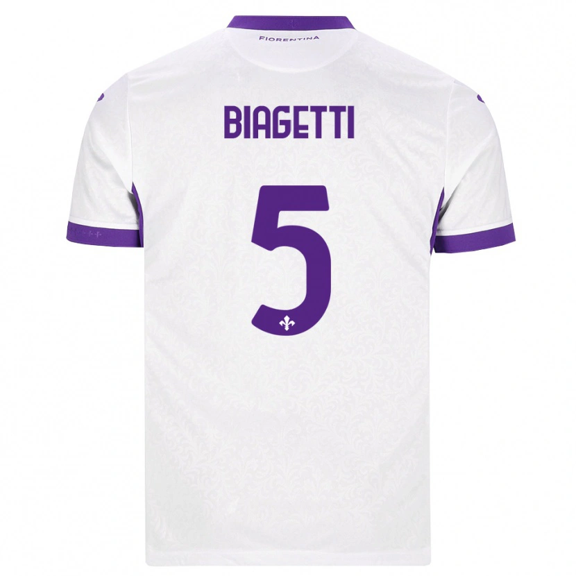 DanxenメンズChristian Biagetti#5ホワイト パープルアウェイシャツ2026/27ジャージーユニフォーム