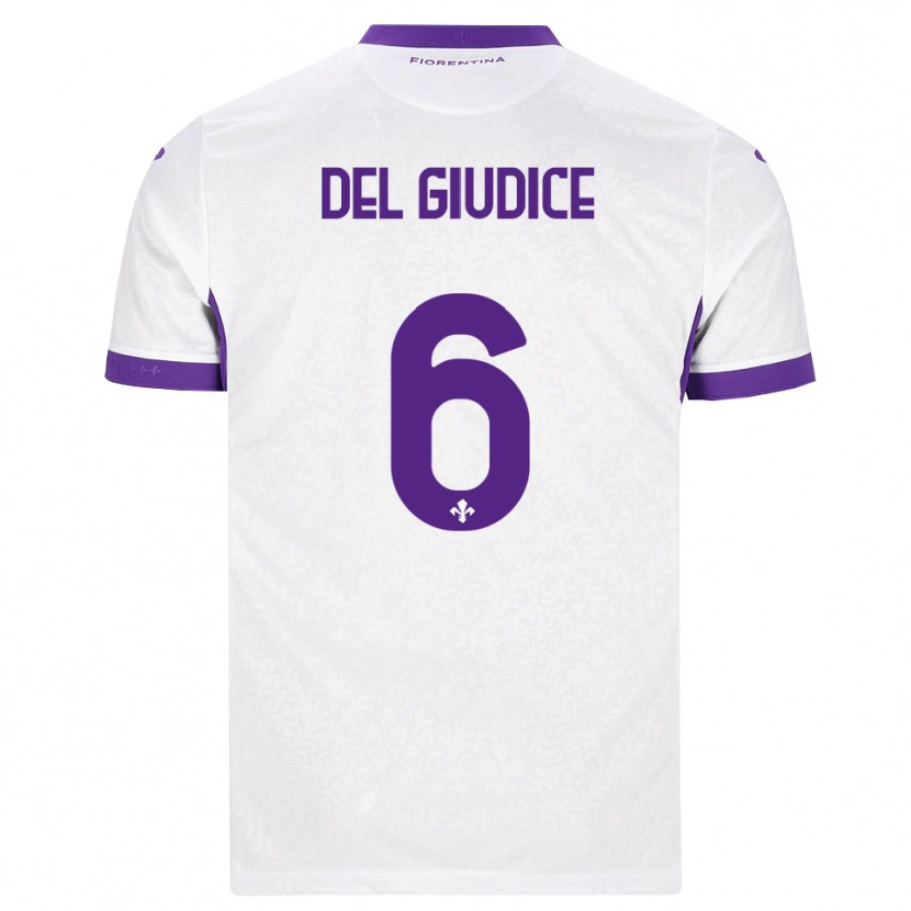 DanxenメンズNicolas Del Giudice#6ホワイト パープルアウェイシャツ2026/27ジャージーユニフォーム
