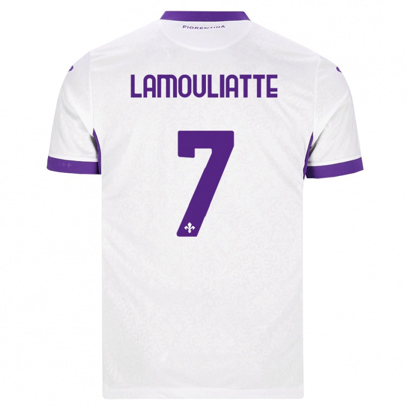 DanxenメンズHugo Lamouliatte#7ホワイト パープルアウェイシャツ2026/27ジャージーユニフォーム