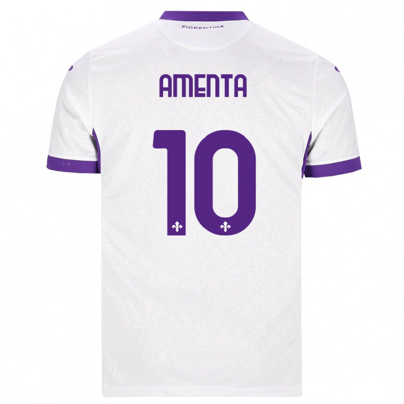 DanxenメンズFrancesco Amenta#10ホワイト パープルアウェイシャツ2026/27ジャージーユニフォーム