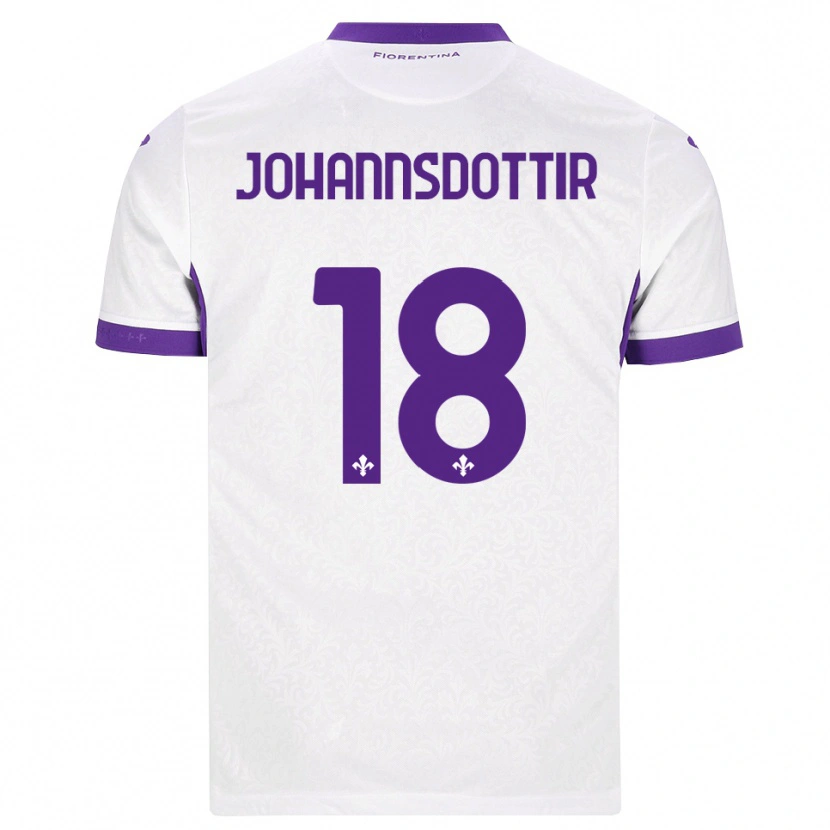 DanxenメンズAlexandra Johannsdottir#18ホワイト パープルアウェイシャツ2026/27ジャージーユニフォーム