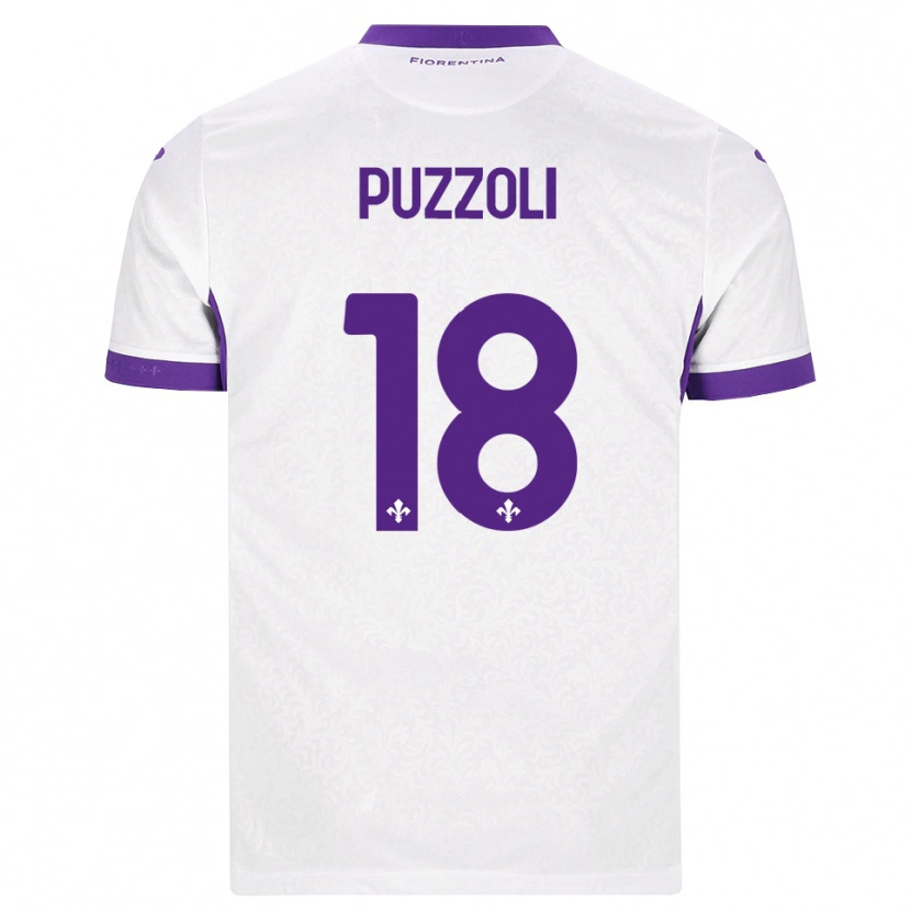 DanxenメンズGiorgio Puzzoli#18ホワイト パープルアウェイシャツ2026/27ジャージーユニフォーム