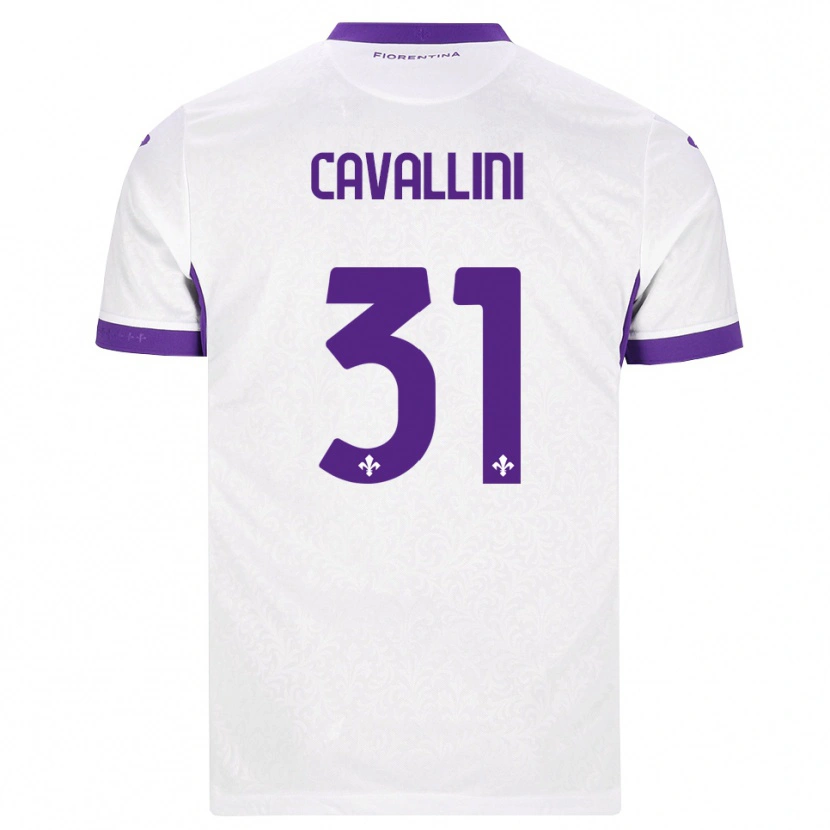 DanxenメンズAurora Cavallini#31ホワイト パープルアウェイシャツ2026/27ジャージーユニフォーム