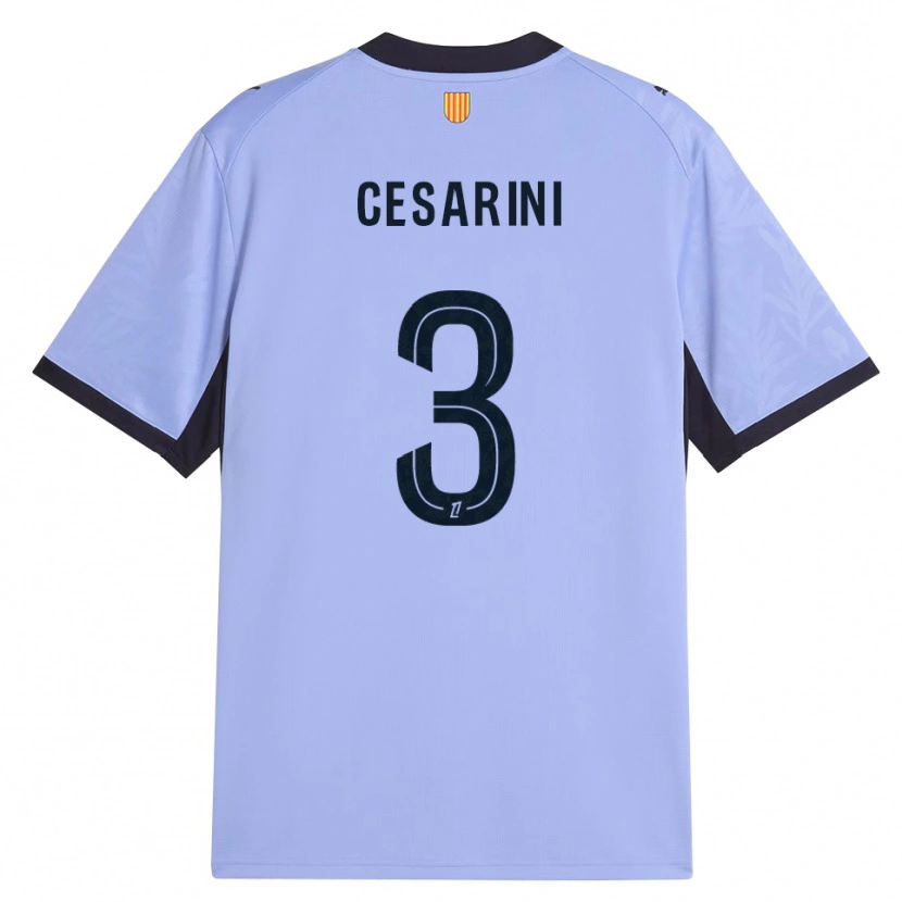 DanxenメンズGaëtan Cesarini#3ラベンダー 黒サードユニフォームシャツ2026/27ジャージーユニフォーム