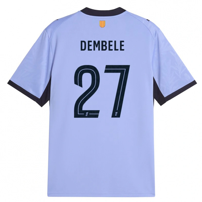 DanxenメンズCoumba Dembélé#27ラベンダー 黒サードユニフォームシャツ2026/27ジャージーユニフォーム