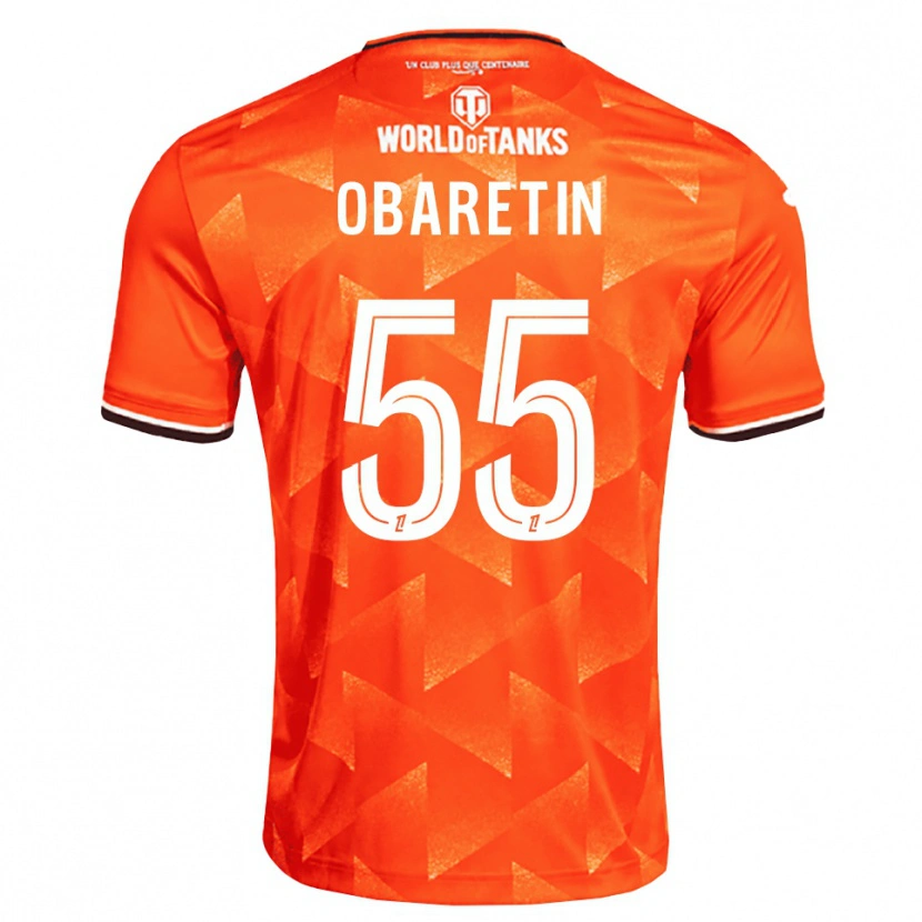 DanxenメンズNosa Edward Obaretin#55オレンジ 白 黒ホームシャツ2026/27ジャージーユニフォーム