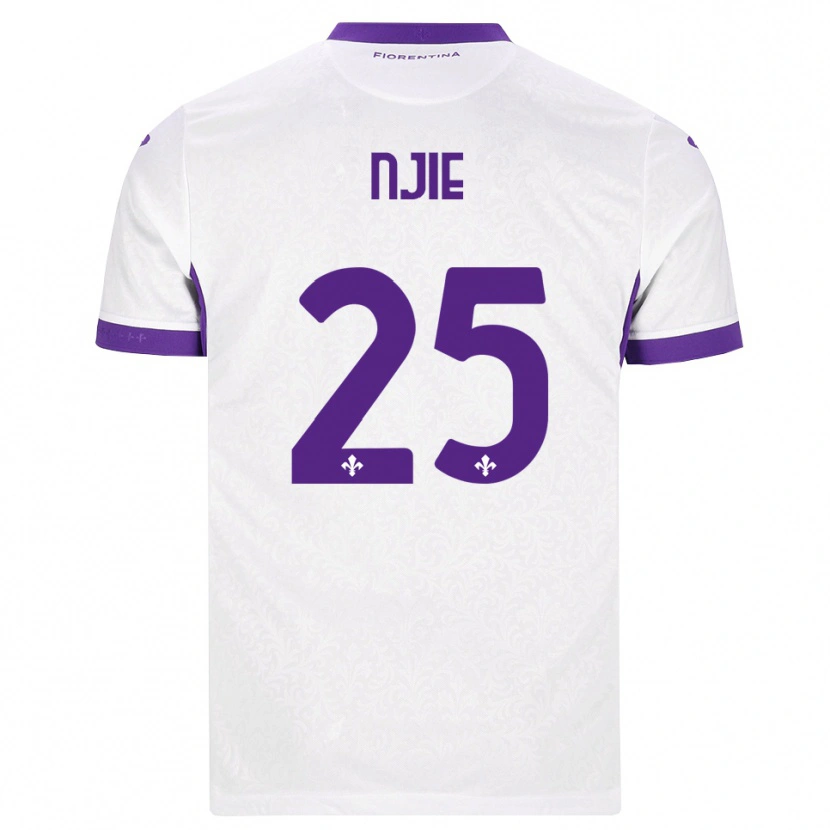 DanxenメンズAlieu Njie#25ホワイト パープルアウェイシャツ2026/27ジャージーユニフォーム