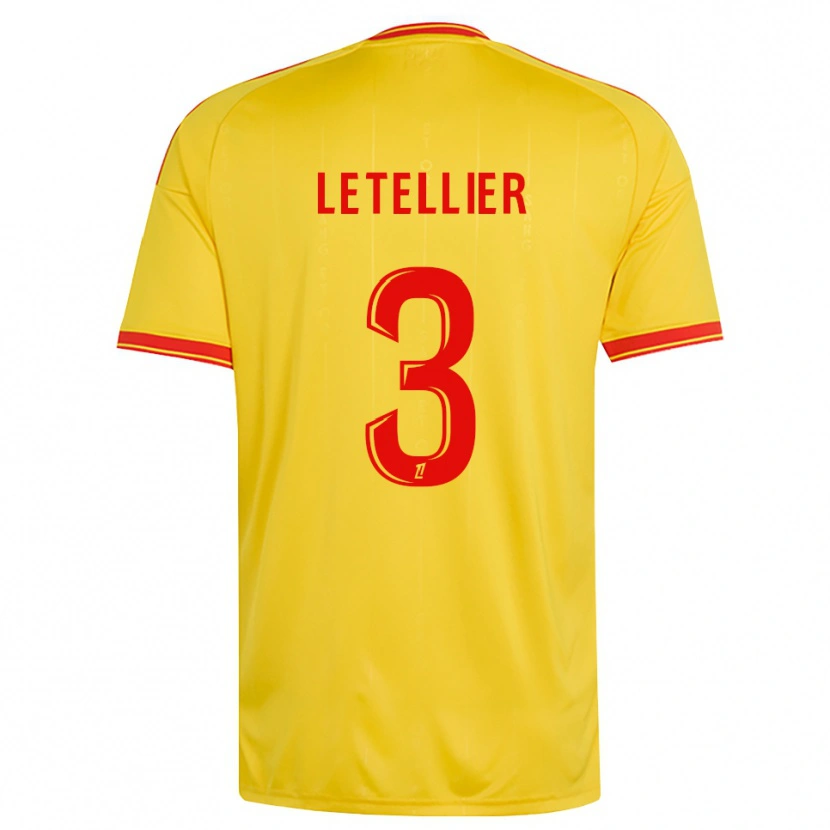 DanxenレディースTrévor Letellier#3金 オレンジ 赤ホームシャツ2026/27ジャージーユニフォーム