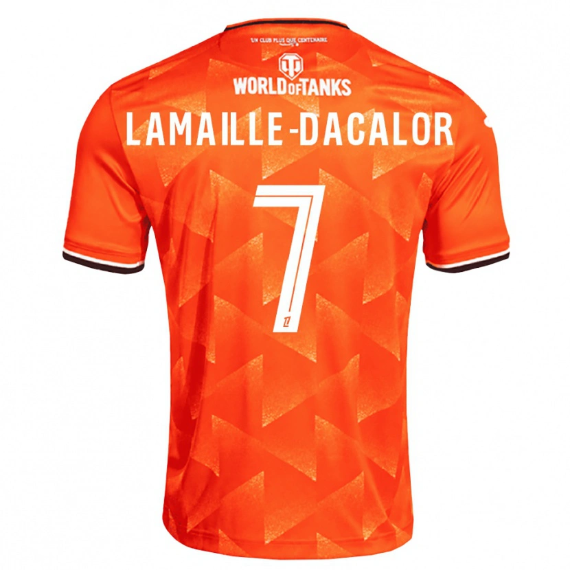 DanxenレディースOlan Lamaille-Dacalor#7オレンジ 白 黒ホームシャツ2026/27ジャージーユニフォーム