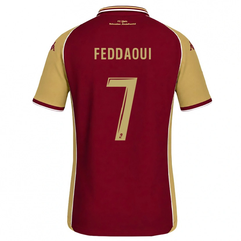 Danxenレディースレイナ・フェッダウィ#7ゴールデンロッド ダークレッドホームシャツ2026/27ジャージーユニフォーム