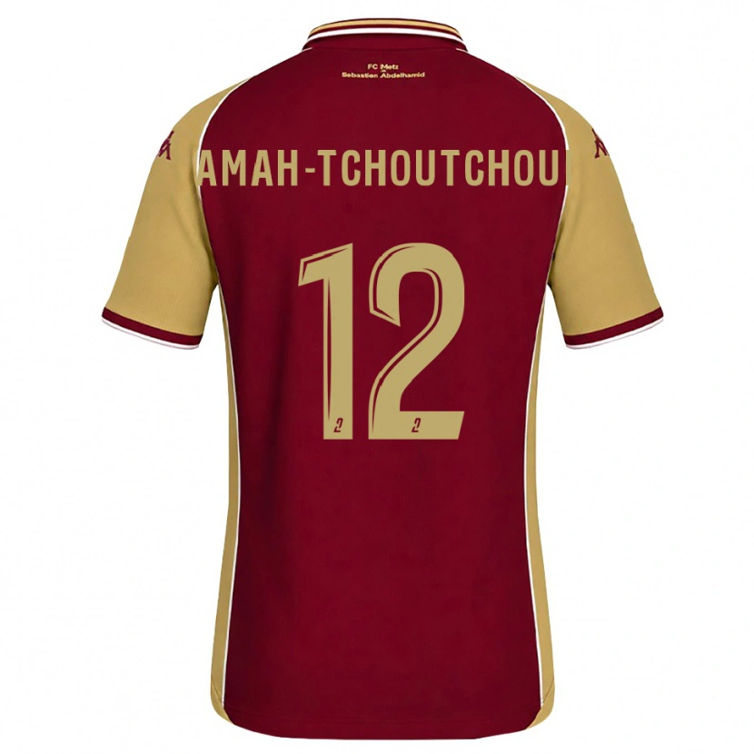 DanxenレディースMarco Amah-Tchoutchoui#12ゴールデンロッド ダークレッドホームシャツ2026/27ジャージーユニフォーム