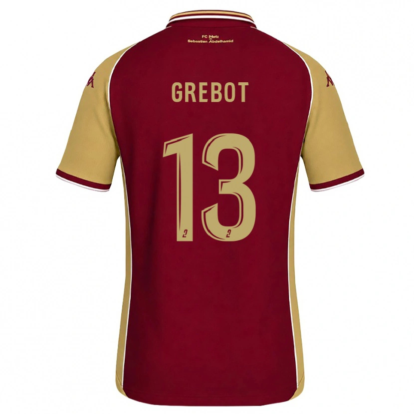 DanxenレディースLeny Grebot#13ゴールデンロッド ダークレッドホームシャツ2026/27ジャージーユニフォーム