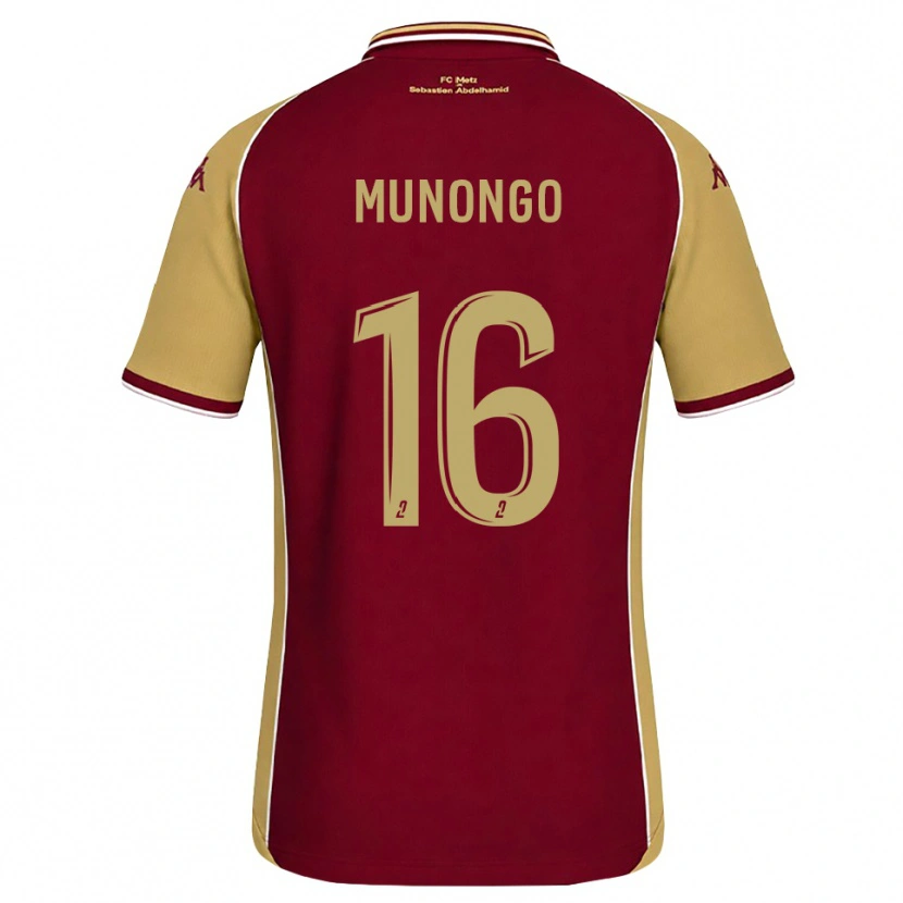 DanxenレディースGoodness Munongo#16ゴールデンロッド ダークレッドホームシャツ2026/27ジャージーユニフォーム