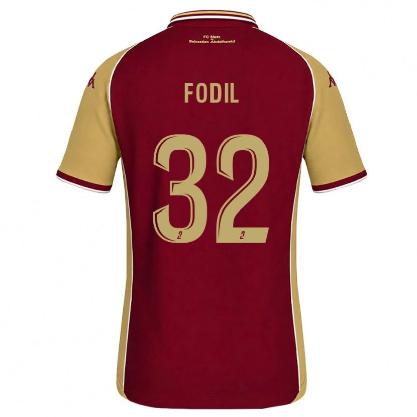 DanxenレディースMaria Fodil#32ゴールデンロッド ダークレッドホームシャツ2026/27ジャージーユニフォーム