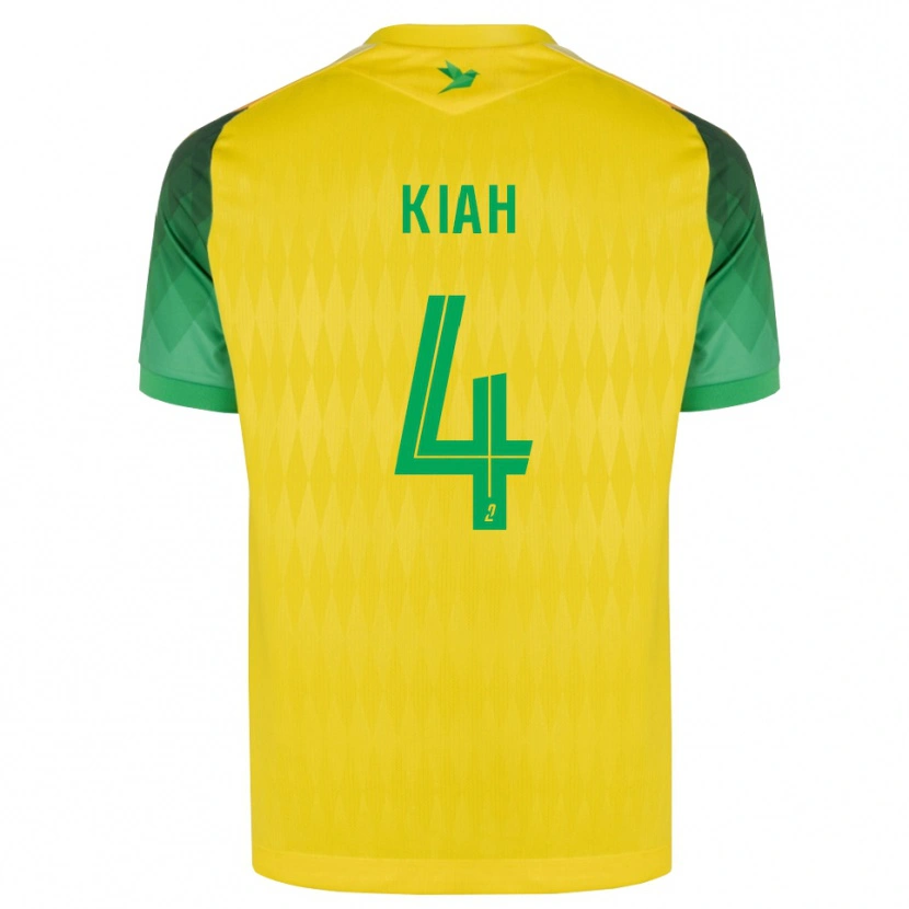 DanxenレディースEmmanuel Kiah#4黄 緑 赤ホームシャツ2026/27ジャージーユニフォーム