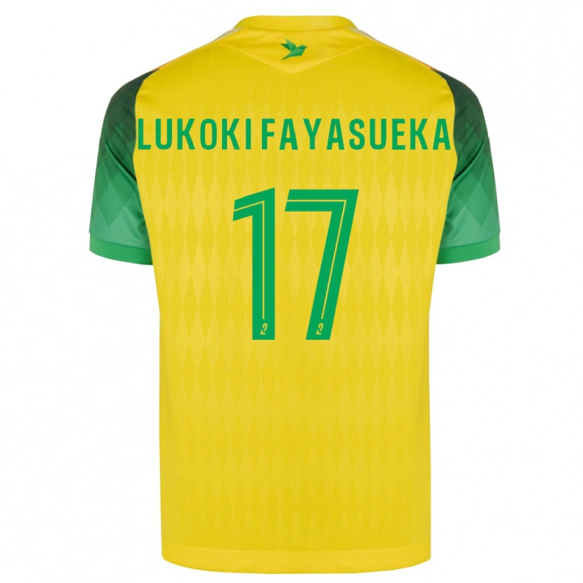 DanxenレディースKévin Lukoki Fayasueka#17黄 緑 赤ホームシャツ2026/27ジャージーユニフォーム