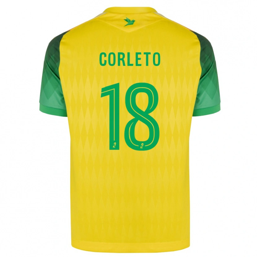 DanxenレディースNaël Corleto#18黄 緑 赤ホームシャツ2026/27ジャージーユニフォーム