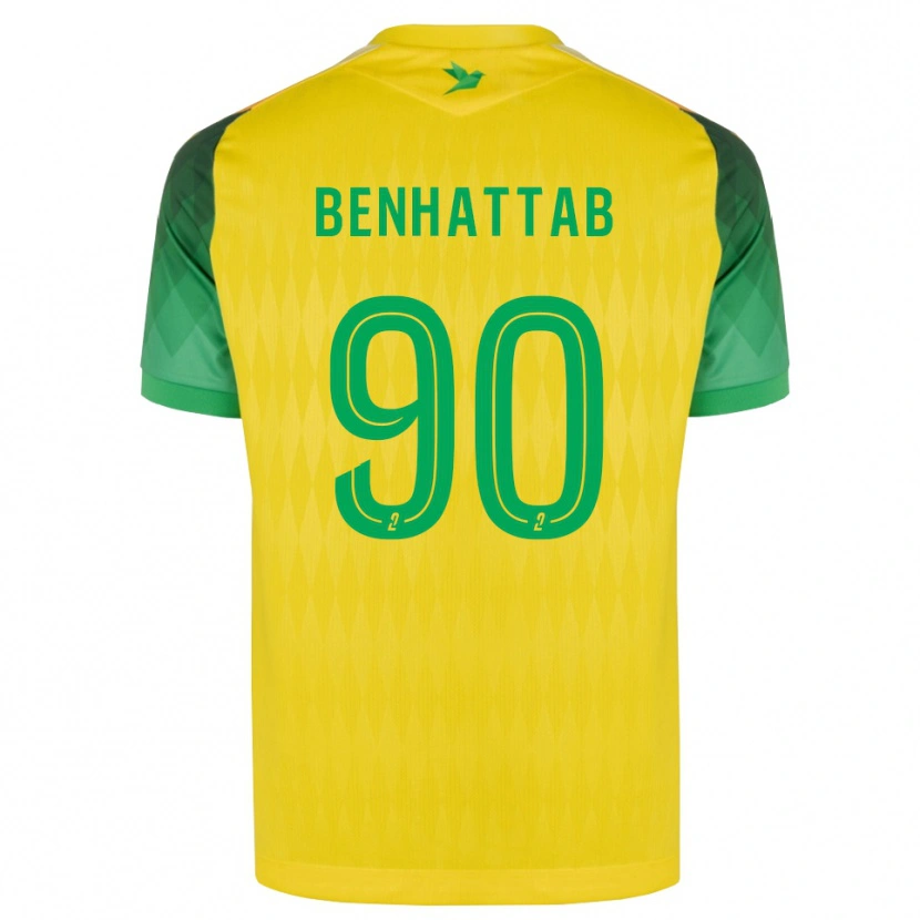 DanxenレディースYassine Benhattab#90黄 緑 赤ホームシャツ2026/27ジャージーユニフォーム