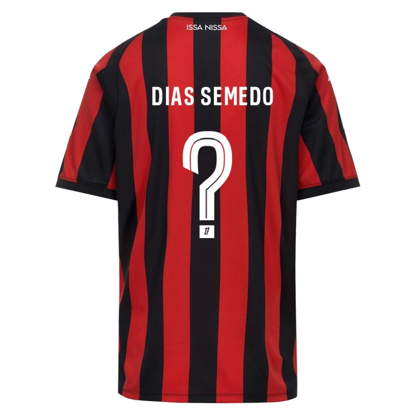 DanxenレディースSamuel Dias Semedo#0赤 黒 白ホームシャツ2026/27ジャージーユニフォーム