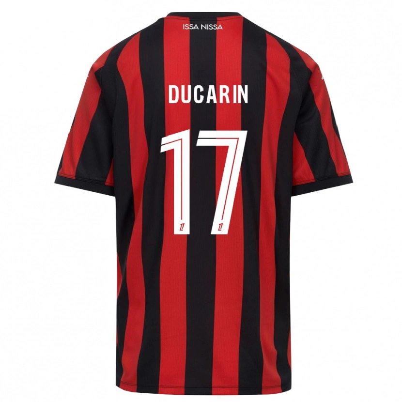 DanxenレディースLéa Ducarin#17赤 黒 白ホームシャツ2026/27ジャージーユニフォーム