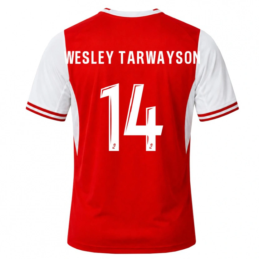DanxenレディースJames Wesley Tarwayson#14赤 白ホームシャツ2026/27ジャージーユニフォーム