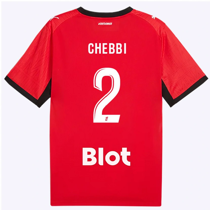 DanxenレディースMohamed Chebbi#2赤 黒 白ホームシャツ2026/27ジャージーユニフォーム