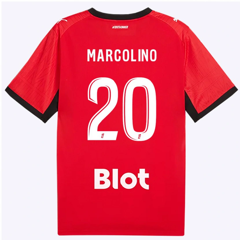 DanxenレディースHenrick Do Marcolino#20赤 黒 白ホームシャツ2026/27ジャージーユニフォーム