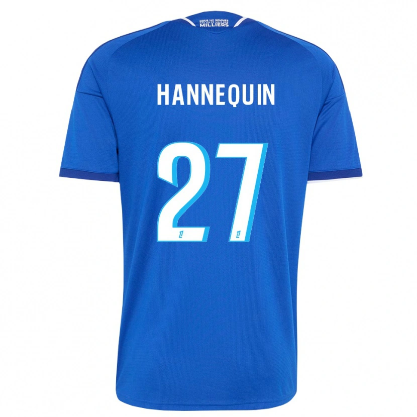 DanxenレディースLaurine Hannequin#27ロイヤルブルー 白ホームシャツ2026/27ジャージーユニフォーム
