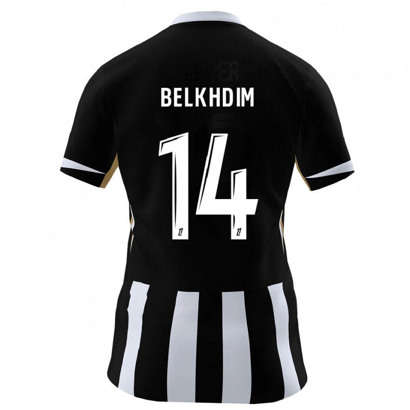 DanxenレディースYassin Belkhdim#14黒 青ホームシャツ2026/27ジャージーユニフォーム