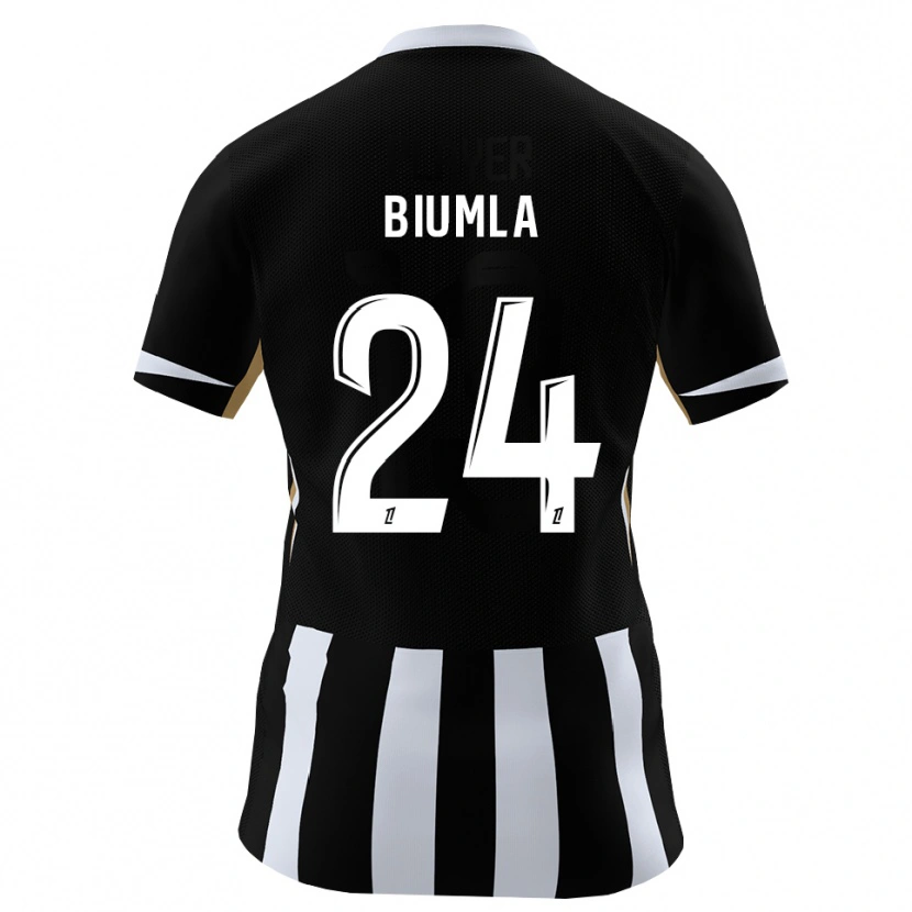 DanxenレディースEmmanuel Biumla#24黒 青ホームシャツ2026/27ジャージーユニフォーム