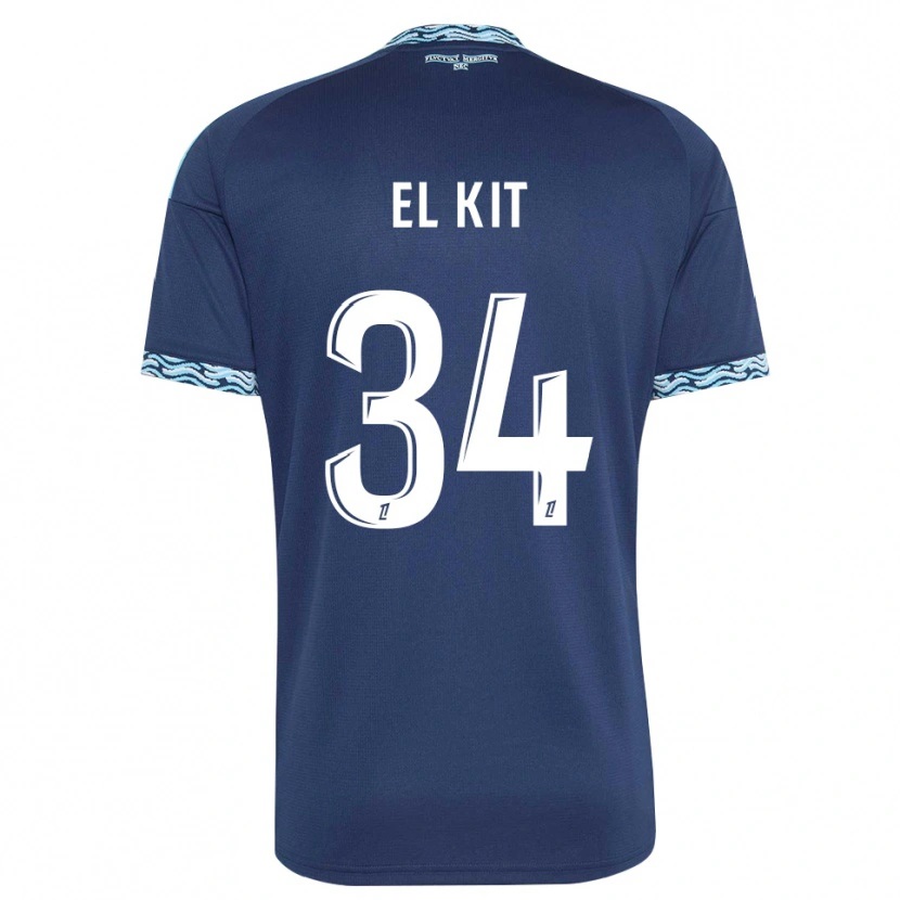 DanxenレディースKamil El Kit#34スティールブルー 白ホームシャツ2026/27ジャージーユニフォーム