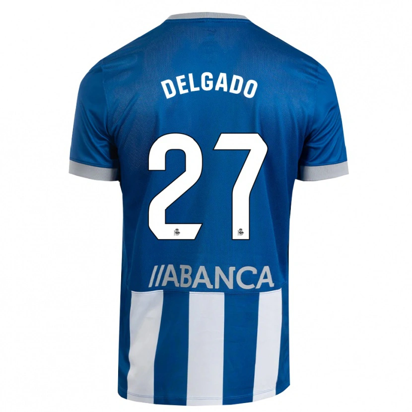 DanxenレディースÁlex Delgado#27青 グレー 白ホームシャツ2026/27ジャージーユニフォーム
