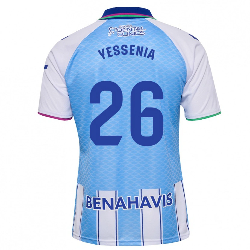 DanxenレディースYessenia Alcaide Martin#26ディープスカイブルー 白ホームシャツ2026/27ジャージーユニフォーム