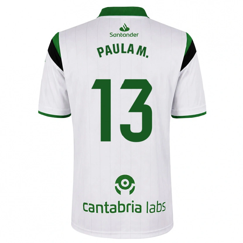 DanxenレディースPaula Muñoz Álvarez#13白 緑 黒ホームシャツ2026/27ジャージーユニフォーム