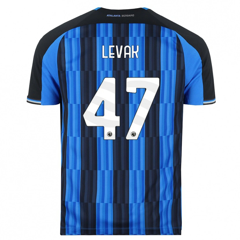 DanxenレディースSergej Levak#47ブルー ブラック レッドホームシャツ2026/27ジャージーユニフォーム