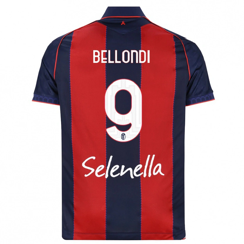 DanxenレディースNicolò Bellondi#9ロイヤルブルー レッド ホワイトホームシャツ2026/27ジャージーユニフォーム